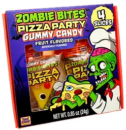 Жувальні цукерки Treat Street Gummy Candy Zombie Bites Pizza Party 24г - мініатюра 3