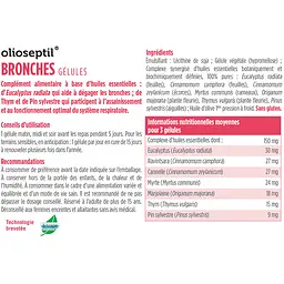 Комплекс Olioseptil Бронхи 7 ефірних олій 15 капсул  - мініатюра 2