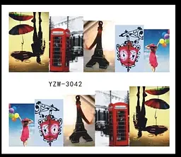 Наклейки для нігтів YZW-3042
