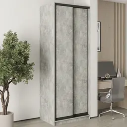 Шафа-купе дводверна MebelStar Уні BG 2ДСП 90x60x240 см Бетон (MBS-10449)