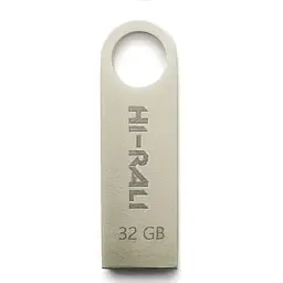Флеш накопичувач USB 32Gb Hi-Rali Shuttle сріблястий USB 2.0 (HI-32GBSHSL)