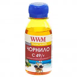 Чорнило WWM GI-490Y для Canon Pixma G1400/2400/3400 100г Yellow водорозчинне (C49/Y-2)