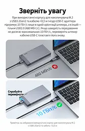 Перехідник UGREEN US701 USB-A - USB-C USB 3.2 Gen 2 чорний (55618) - мініатюра 3
