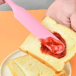 Шпатель кондитерський силіконовий лопатка кондитерська для торта 24 см, Kitchen Master Салатовий 87105 - мініатюра 3