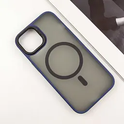 TPU+PC чохол Blueo Skin Friendly Frosted with MagSafe для Apple iPhone 15 (6.1) Синій / Blue - мініатюра 2