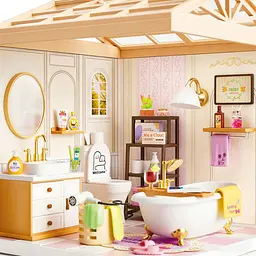 Конструктор-румбокс Ванна кімната Mini House 8009-MH серії Інтер'єр , зі світлом - мініатюра 5