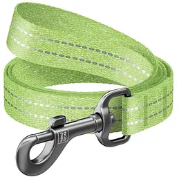 Повідець для собак Waudog Re-cotton, світловідбивний, S, 500х1,5 см, салатовий