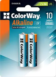 Батарейка Colorway AA/LR06 Лужна Power, СolorWay, BL (2шт.)