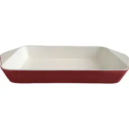 Форма чавунна Mazhura Cast Iron прямокутна з ручками 44х22 см червона (mzXG602WR)