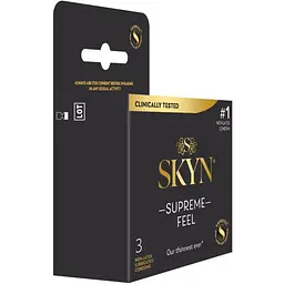 Презервативи Skyn Supreme Feel 3 шт ультратонкі, без латексу, з максимальним зволоженням - мініатюра 6