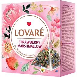 Чай зелений Lovare Strawberry marshmallow 30 г (15 шт. х 2 г) (806911)