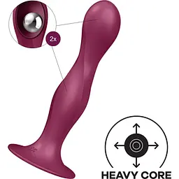Фалоімітатор Satisfyer Double Ball-R Red, 16.5 см - мініатюра 2