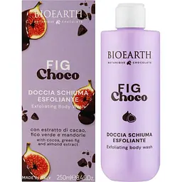 Гель для душу Bioearth Botanique Chocolate Fig Choco Exfoliating Shower Gel Інжир та шоколад відлущувальний 250 мл - мініатюра 2