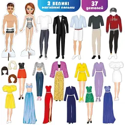 Настільна магнітна гра Magdum Magnetic dolls магнітна лялька та 27 магнітів ML4032-09 EN   - мініатюра 4