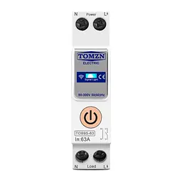 Розумний автоматичний вимикач з Wi-Fi (Tuya) TOMZN TOB9S-63 63A (51-00111) - мініатюра 5