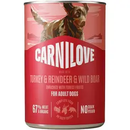 Вологий корм для собак Carnilove Turkey & Reindeer & Wildboar паштет індичка. оленина і дикий кабан 400 г