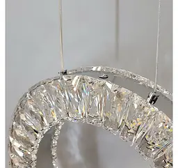 Одинарний кришталевий LED-підвіс Artlight 7270/201CH кільце, хром, 23 Вт - мініатюра 7
