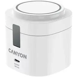 Зарядний пристрій Canyon 4-in-1 wireless charging stand 30W + charger 65W + cable 1.0m white (CNS-WCS405W)