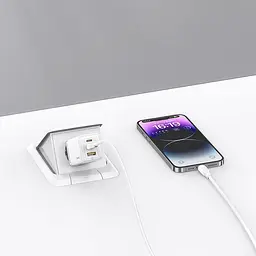 Мережевий зарядний пристрій Usams US-CC180 65W White (CC180TC02) [139635] - мініатюра 5