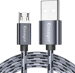Зарядний кабель Tiger ESSAGER micro USB 2.4 A 2метра