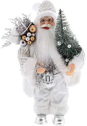 Новорічна фігура "Санта Клаус з Ялинкою" BonaDi 16х9х30 см dec0008679