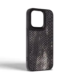 Кожаный чехол для Apple iPhone 14 Pro, Harder Lizard, черный, термополиуретан ТПУ + экокожа с имитацией кожи ящерицы, панель, защита корпуса, противоударный, микрофибра, рамка вокруг камеры, защита всего корпуса, (ARM76877) - мініатюра 2