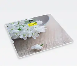 Ваги електронні для підлоги Maestro MR-1819 Весняні Квіти зі скляною платформою для зважування до 150 кг - мініатюра 2