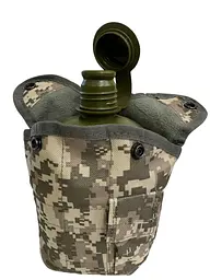 Фляга Solve NATO армійська тактична з утепленим чохлом 1 л Сірий піксель KT6003907