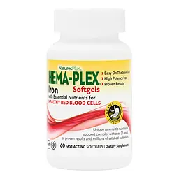 Вітаміни та мінерали NaturesPlus Hema-Plex 60 капсул