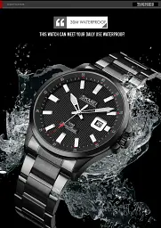 Наручний годинник Skmei 1654 Black, 1654BK (18391) - мініатюра 7
