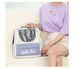 Сумка-рюкзак переноска для тварин, рюкзак для собак та котів до 7,5 кг Hello Cat Сіро-Блакитний - мініатюра 3