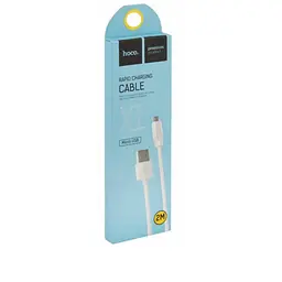 Кабель Hoco X1 Pisces Cable USB to MicroUSB 2A 2m White - мініатюра 2