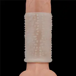 Насадка на пеніс з вібрацією Lovetoy Vibrating Drip Knights Ring 10 см білий - мініатюра 4