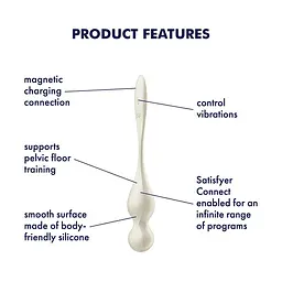 Вагінальні кульки Satisfyer Love Birds 1, 22.2 см, білий - мініатюра 7