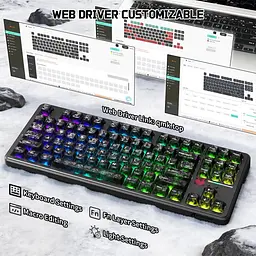 Клавіатура Attack Shark X87 Ultra RGB Meg Shark Switches Wireless Forged Carbon (AS-6979033730243-FC) [176651] - мініатюра 5