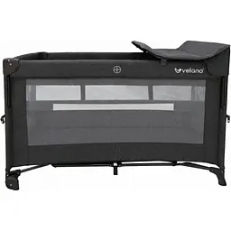 Ліжко-манеж VELANO Tino з другим ярусом та пеленатором Dark grey (46160)