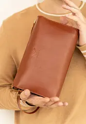 Шкіряний млатч світло-коричневий краст - мініатюра 2