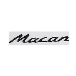 Емблема напис Macan для Porsche 160х28мм чорна МАТОВА пластик (на скотчі)