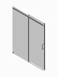 Двері в нішу Koer SR SD02-140x200-TR-01 прозоре скло Easy Clean 8 мм, хром KR5383, універсальні, прозорий, хром - мініатюра 6