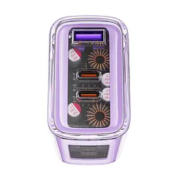 Мережевий зарядний пристрій Acefast A45 USB/2 Type-C QC PD PD65W GaN фіолетовий - мініатюра 4