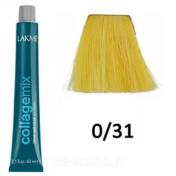 Крем-фарба для волосся Lakme Collage Mix Tones Hair Color відтінок 0/31 (жовтий) 60 мл - мініатюра 2