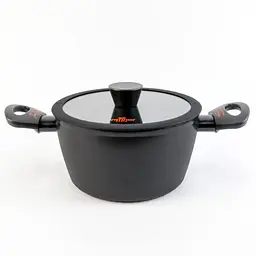 Каструля з кришкою Vitrinor Chef Collection 2112161 24 см 3.8 л чорна