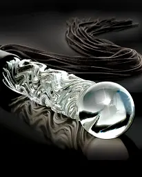 Флогер із фалоімітатором Icicles Model 38, 63 см (прозорий) - мініатюра 3