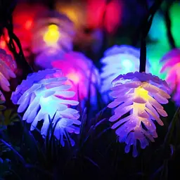 Гірлянда штора Шишки 150 led color 10 шишок 7см (мідний дріт) 3м х 1,5 м Мульти