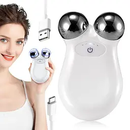 Вібраційний масажер Micro Current Skin для обличчя та тіла • Апарат для догляду за шкірою, розслаблення та домашнього б’юті-масажу - мініатюра 2