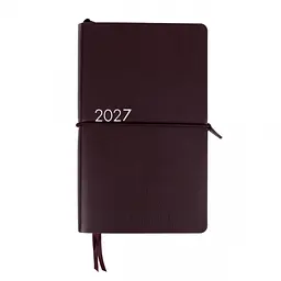 Щоденник діловий Leo Planner 2027 Glory м'який 12х20 cм 352 сторінки коричневий (252718)