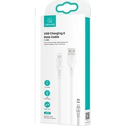 Кабель Usams U68 USB-A to Lightning 2A 1m White (SJ500USB02) [70881] - мініатюра 2