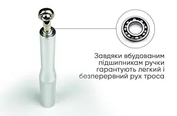 Швидкісна скакалка EasyFit Aluminium зі сталевим тросом та алюмінієвими ручками сіра (EF-1910-SR) - мініатюра 4