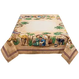 Скатертина новорічна Lefard Home Textile Familia lurex гобеленова 100х100 см (732-315) - мініатюра 2