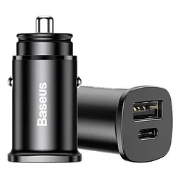 Автозарядне Baseus Square Metal PD 3.0 QC 4.0 + 30 W USB + Type-C CCALL-AS01 - мініатюра 3